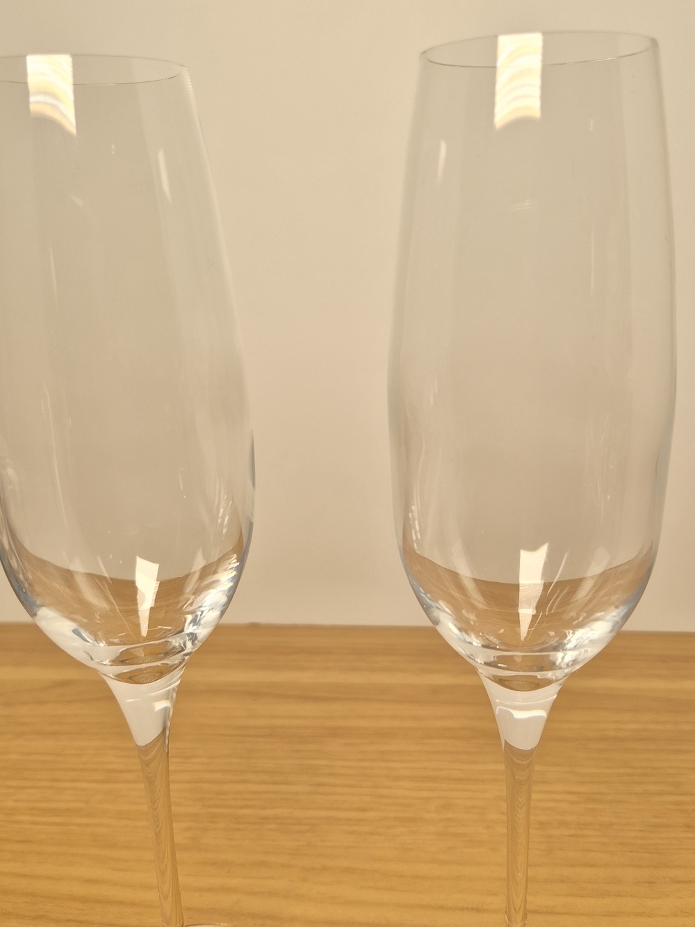 Tiffany & Co. Classic Crystal Champagne Flutes - Set of 2 Clear Stemware - Picture 6 of 7